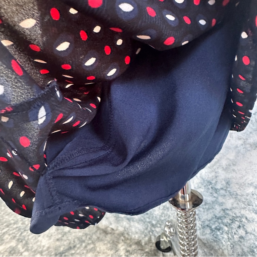 Ann Taylor Black and Red Polka Dot Long Sleeve Dress - Picture 8 of 11